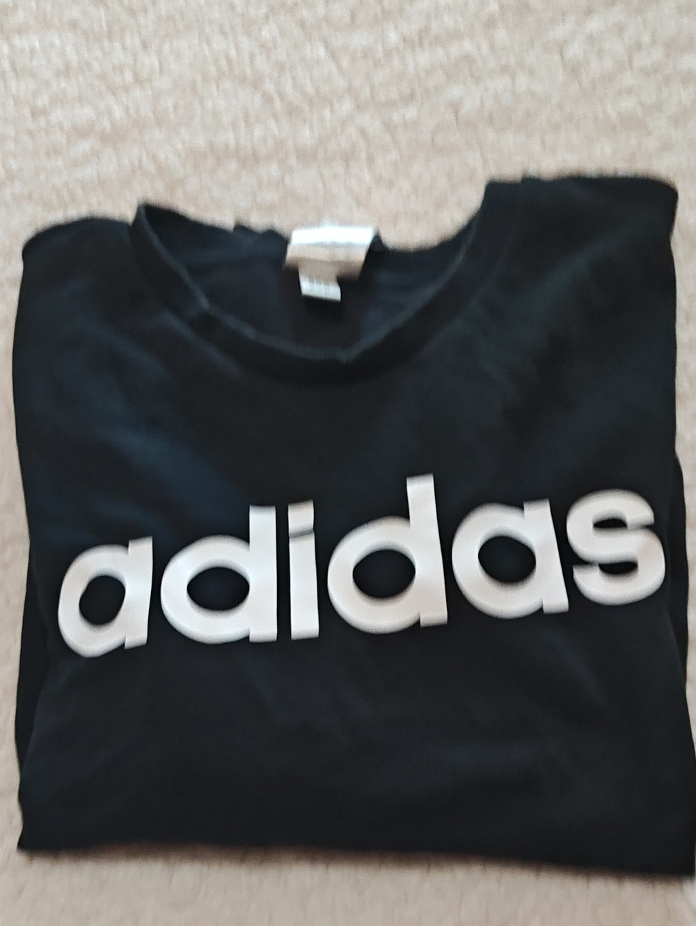 adidas Black Tee with White Logo